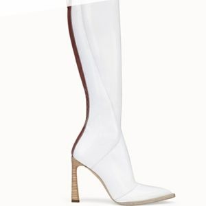 Fendi Patent White Knee high Boots 39